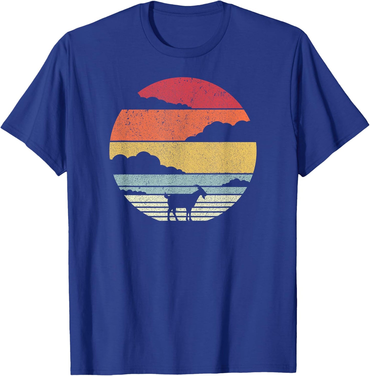 Pack A Punch Goat Retro Graphic - Adults - Black - Small - Short Sleeve T-Shirt - T-Shirt | Royal