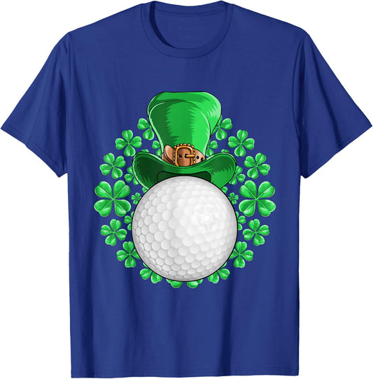 St Patricks Day Golfing Golf Clover Men Women Kids T-Shirt - T-Shirt | Royal