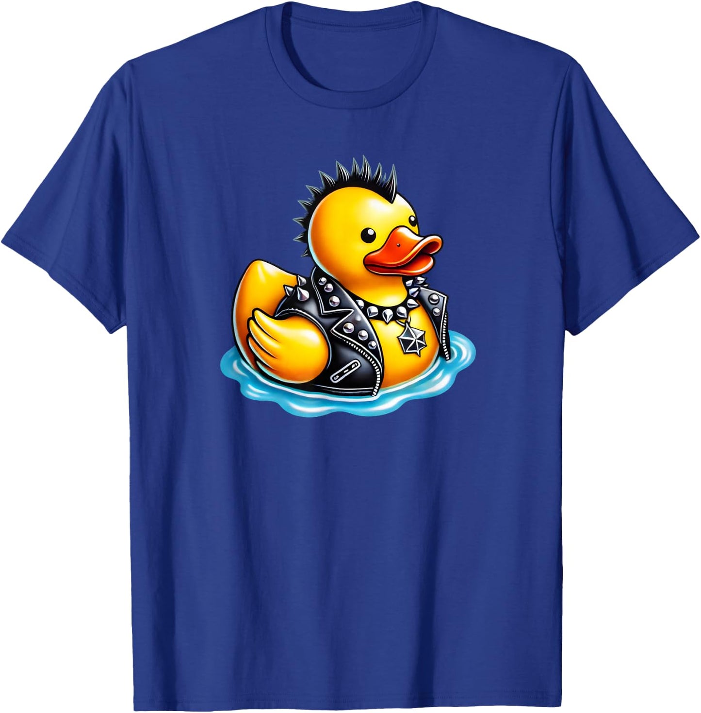 Cool Punk Rock Festival , Rock 'n Roll Gifts Cute Punk Rubber Duck Rock'n Roll Goth, Funny Duckling -Kids T-Shirt - T-Shirt | Royal