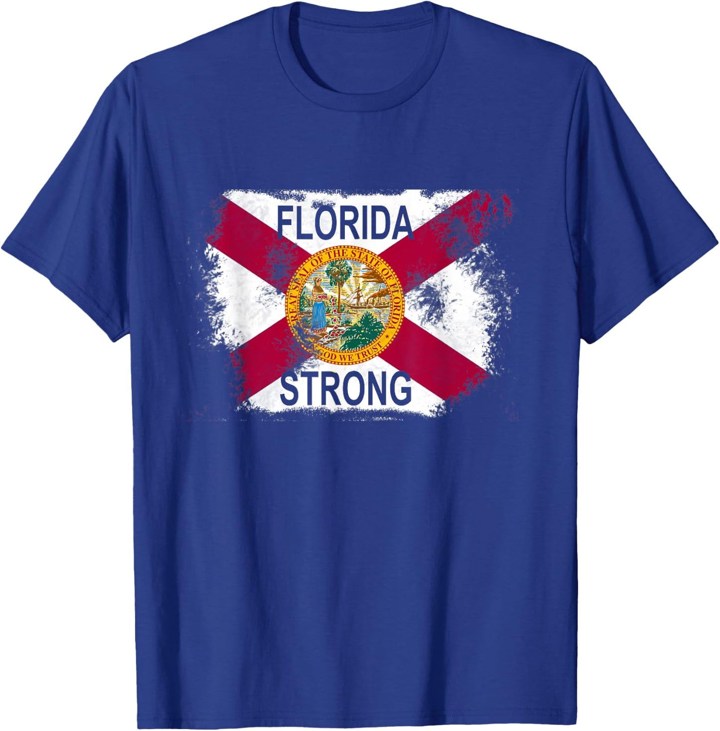 Strong Florida Flag Pray Support FL Flags Gift T-Shirt - T-Shirt | Royal