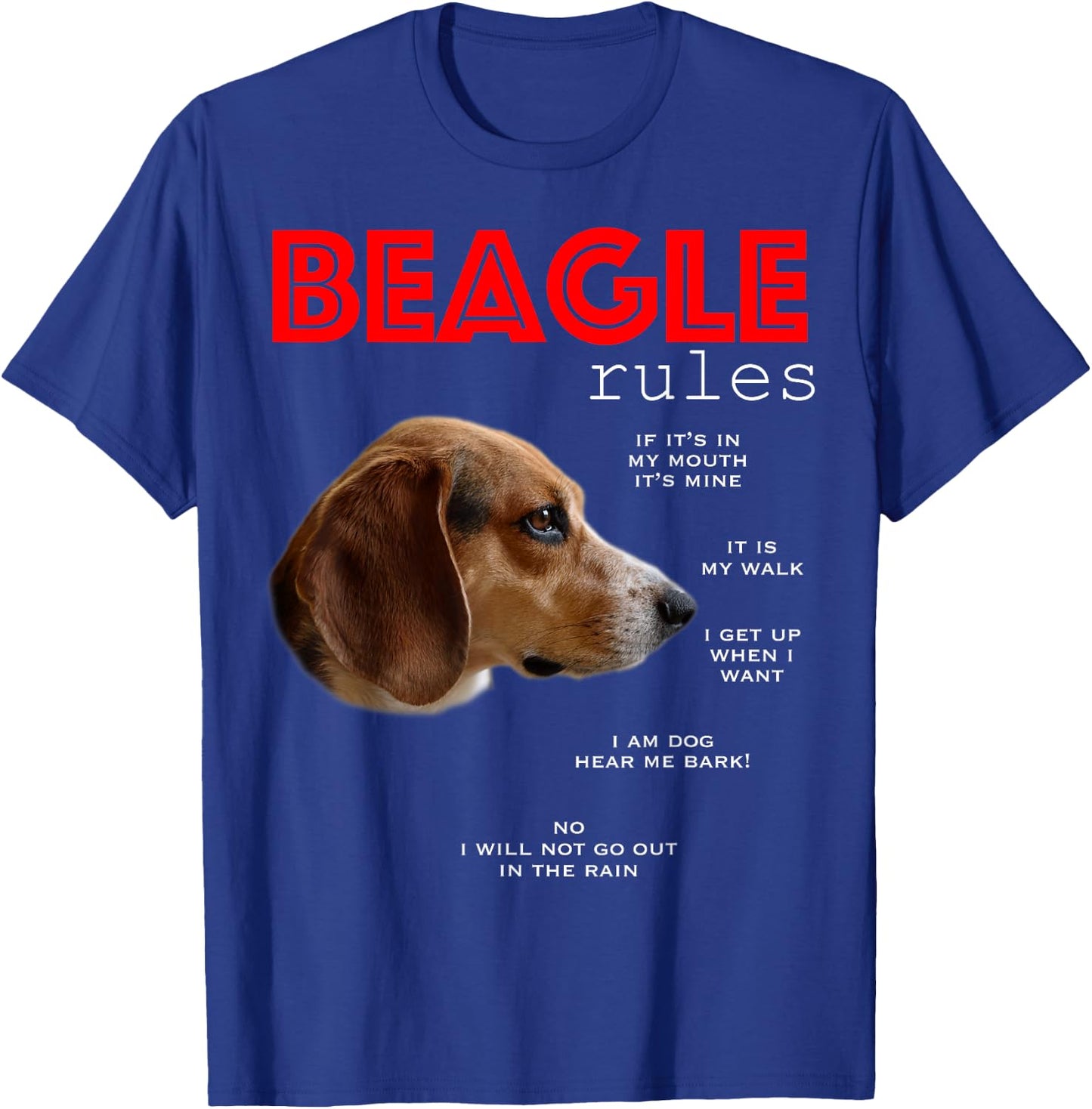 Funny rules for the owner of a Beagle T-Shirt - T-Shirt | Royal