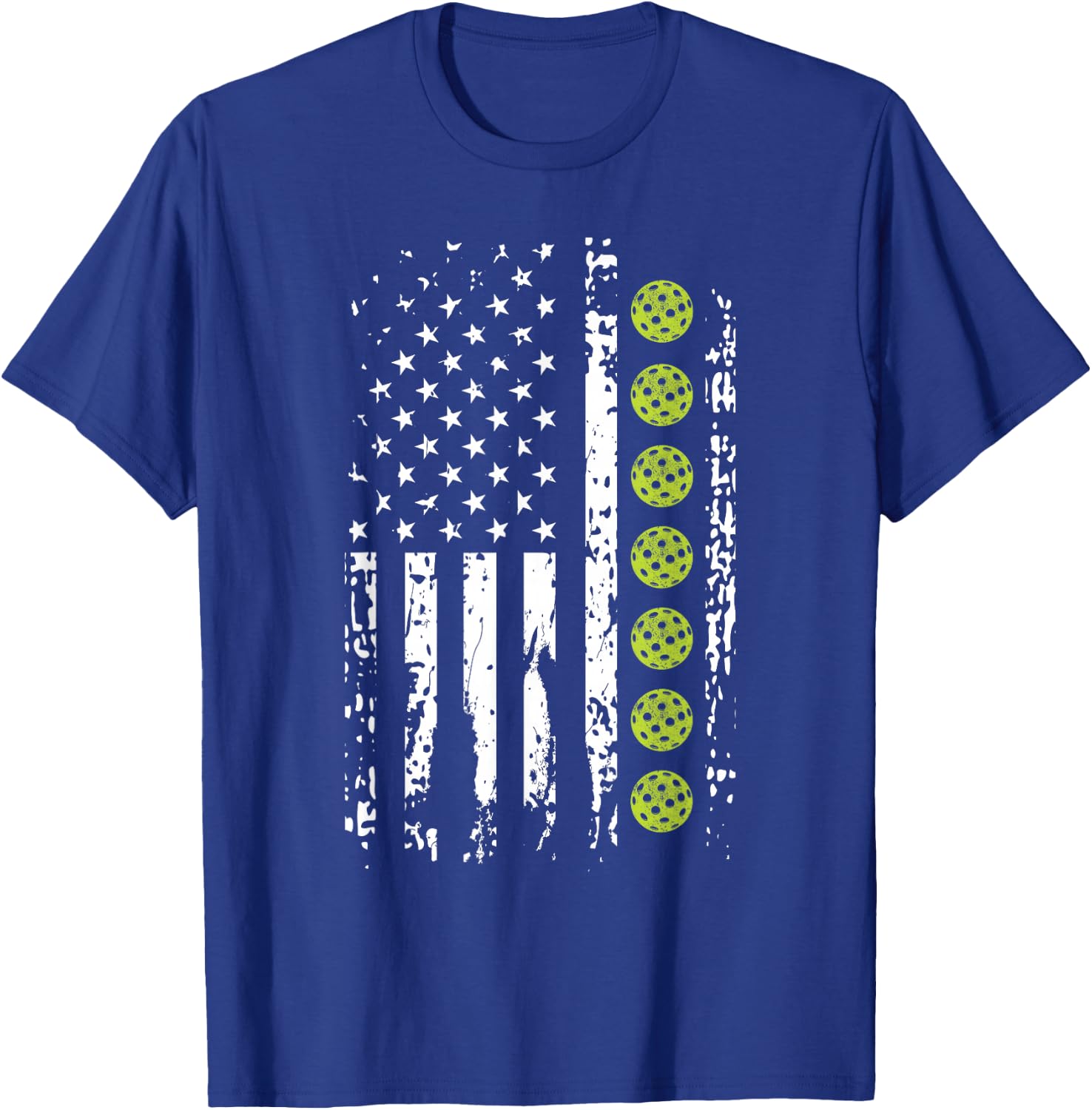 Pickleball Shirt American Flag Pickleball Player Gift T-Shirt - T-Shirt | Royal
