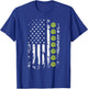 Pickleball Shirt American Flag Pickleball Player Gift T-Shirt - T-Shirt | Royal