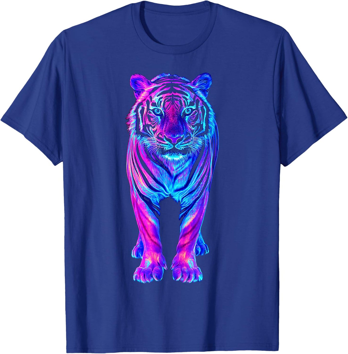 Tiger Animal Motif Blue Eyes Art Tiger T-Shirt - T-Shirt | Royal