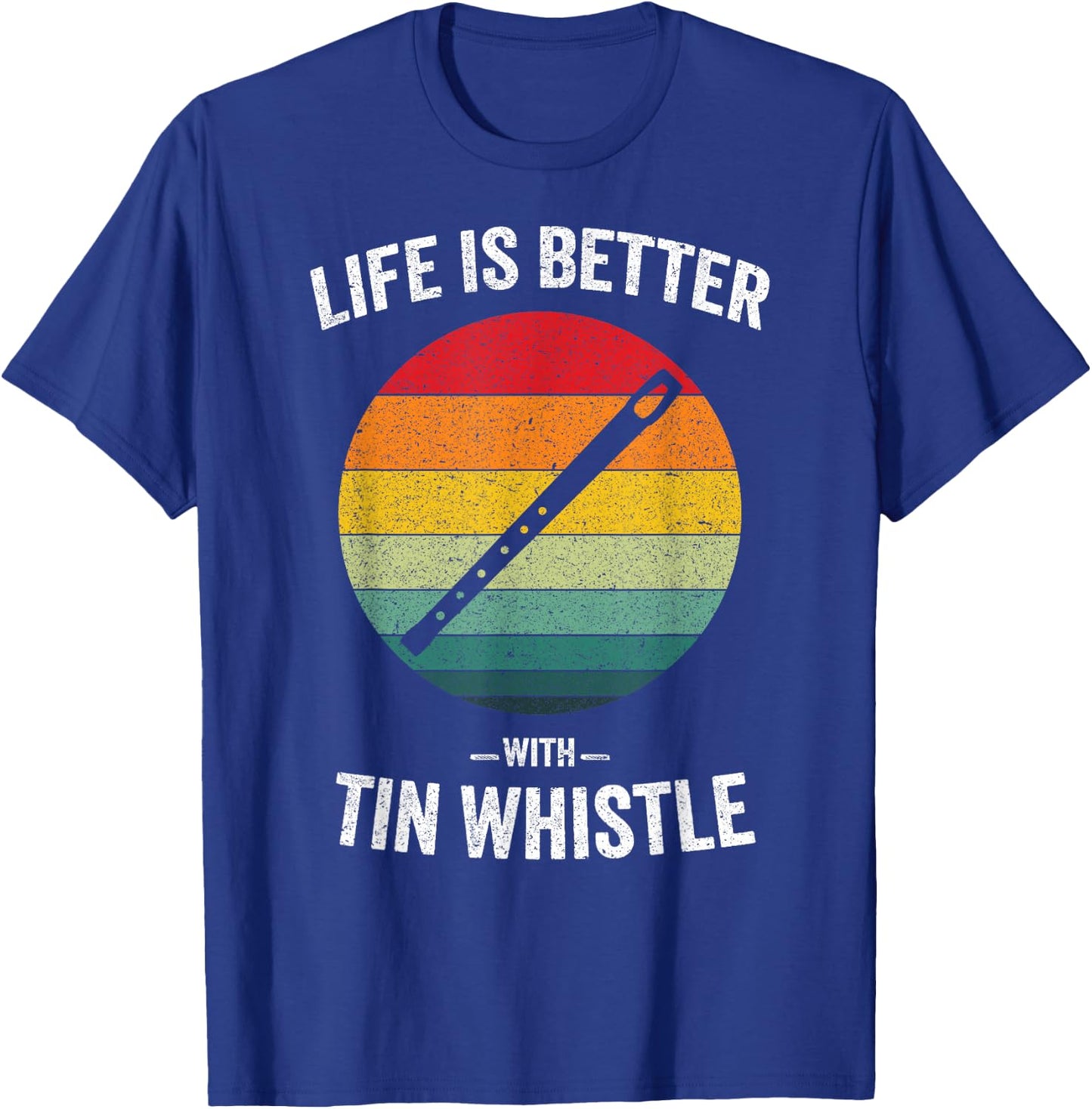 Life is Better with Tin Whistle Vintage Penny Flageolet T-Shirt - T-Shirt | Royal