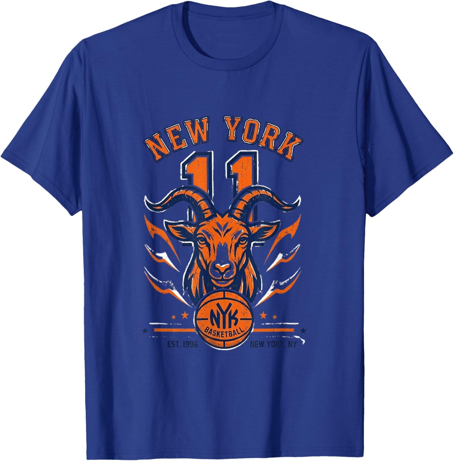 NY Number 11 Basketball Goat Greatest of All Time T-Shirt - T-Shirt | Royal