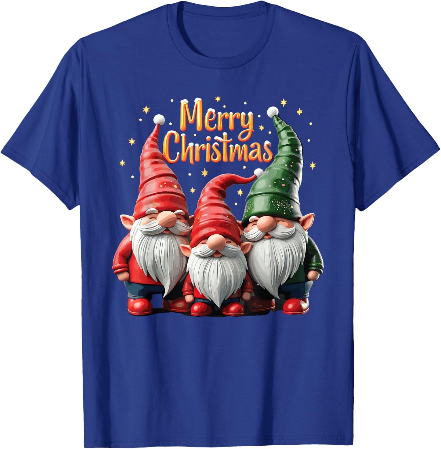Merry Christmas Gnomes Cozy Winter Gatherings T-Shirt - T-Shirt | Royal