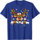 Nurse Christmas Reindeer Nursing NICU RN LPN Scrub T-Shirt - T-Shirt | Royal