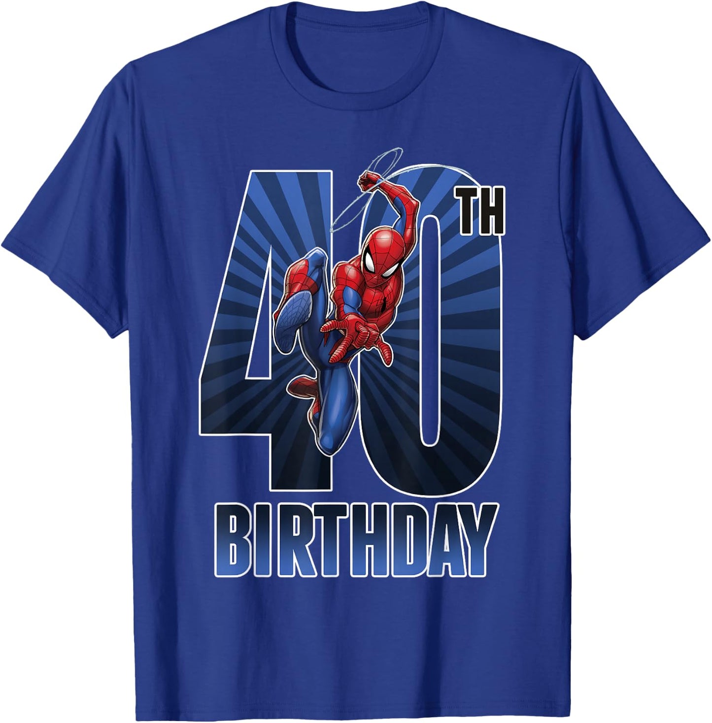 Marvel Spider-Man Swinging 40th Birthday Graphic T-Shirt - T-Shirt | Royal