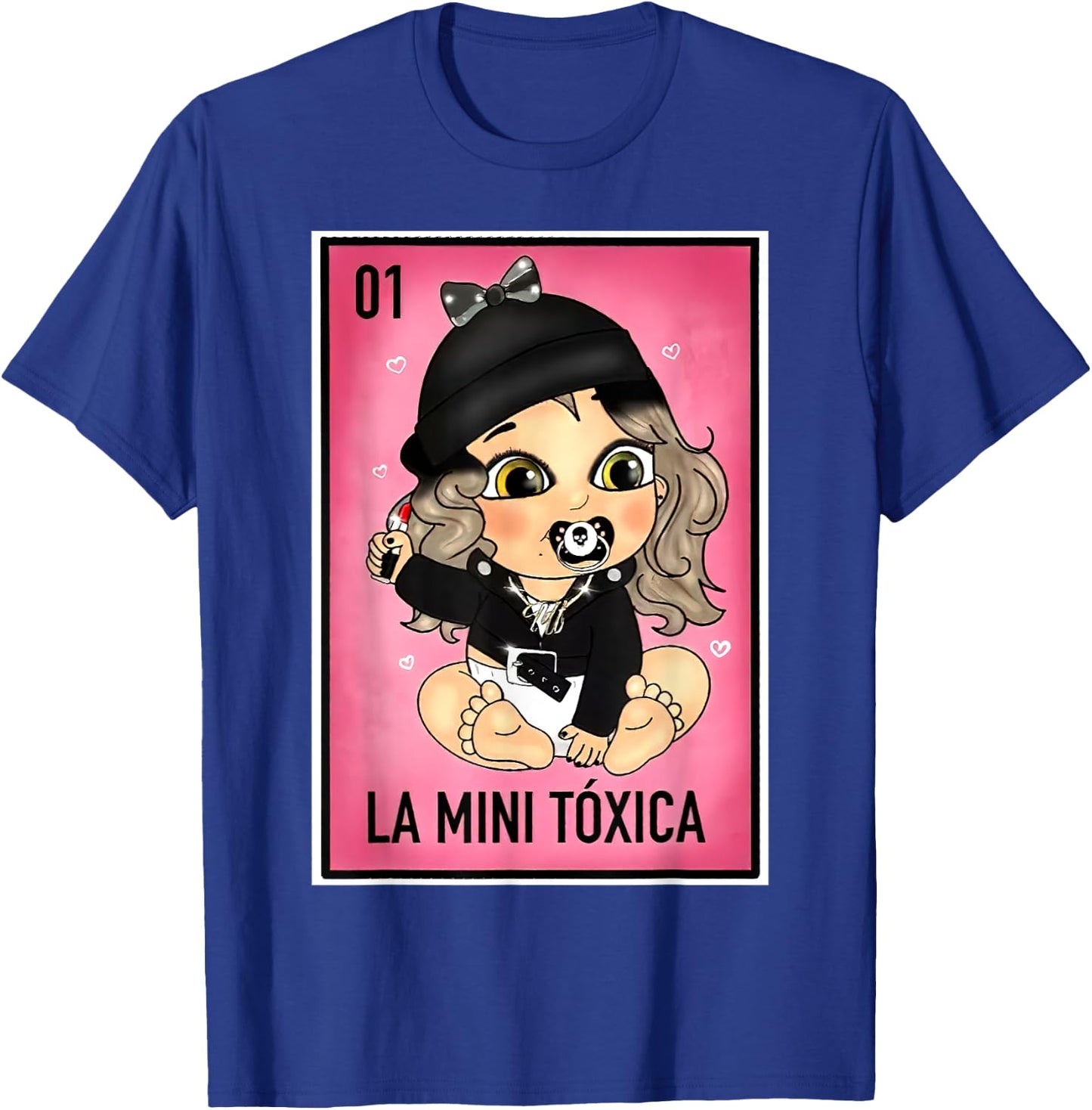 La Mini Toxica Kids Card Mexican Lottery Card Baby Girl T-Shirt - T-Shirt | Royal