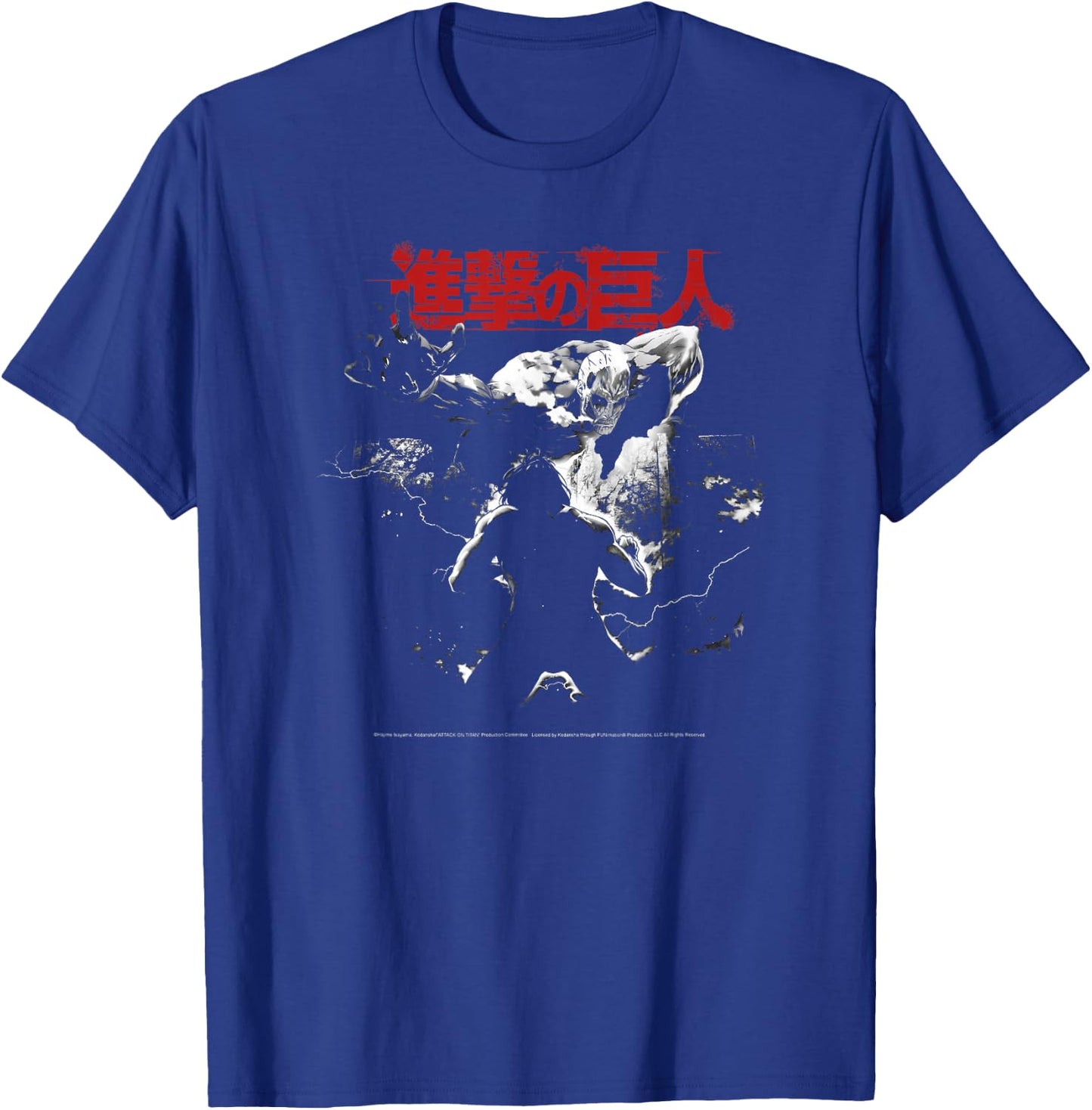 Attack on Titan Season 2 Black and White Key Art AOT Anime T-Shirt - T-Shirt | Royal