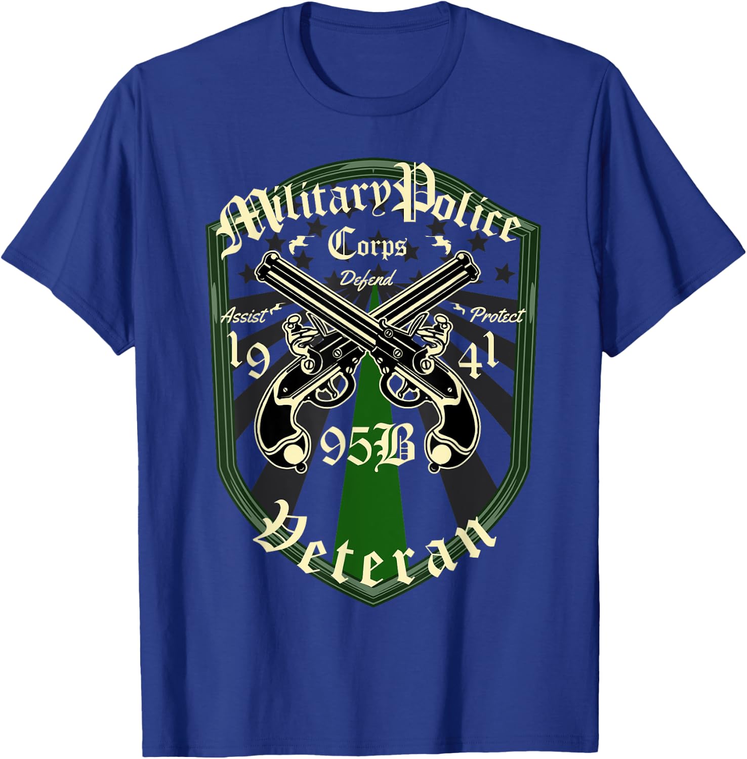 Military Police 95 Bravo Veteran T-Shirt - T-Shirt | Royal