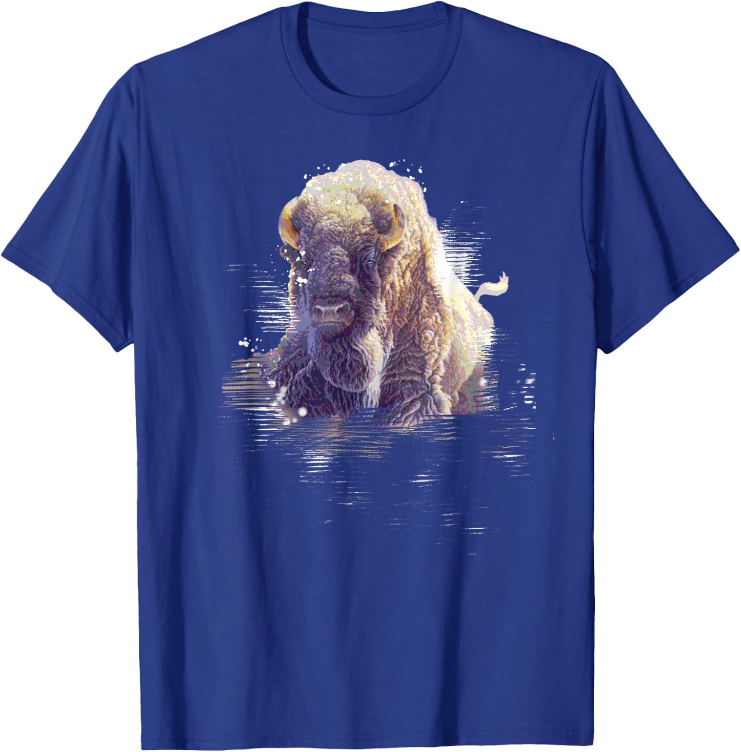 Great Native American White Buffalo Sacred Spirit Animal T-Shirt - T-Shirt | Royal