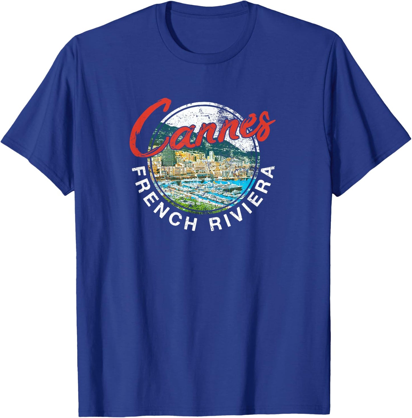 Cannes France French Riviera Vintage Travel T Shirt T-Shirt - T-Shirt | Royal