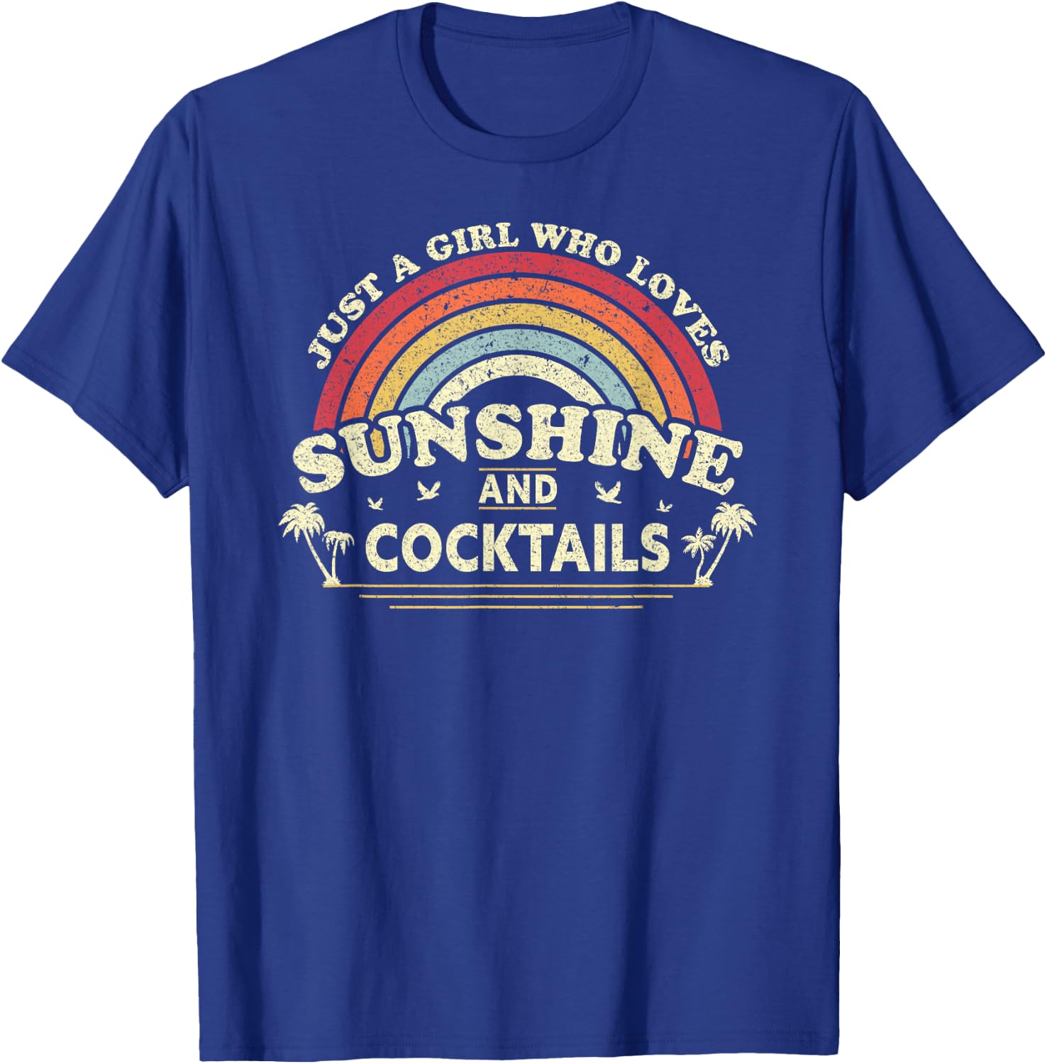 A Girl Who Loves Sunshine and Cocktails Cocktail Shirt T-Shirt - T-Shirt | Royal