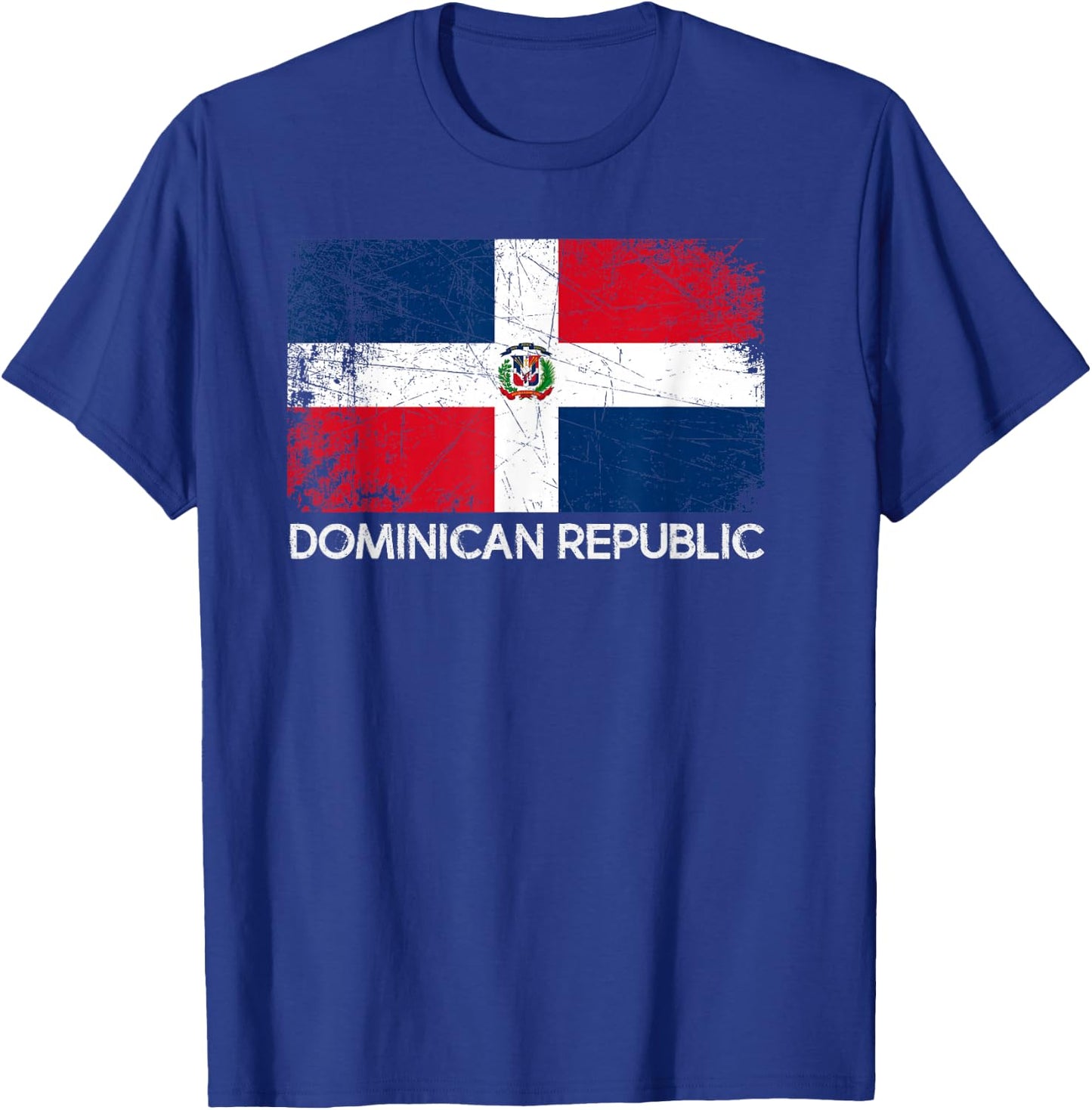Dominican Flag | Vintage Made in Dominican Republic Small T-Shirt - T-Shirt | Royal