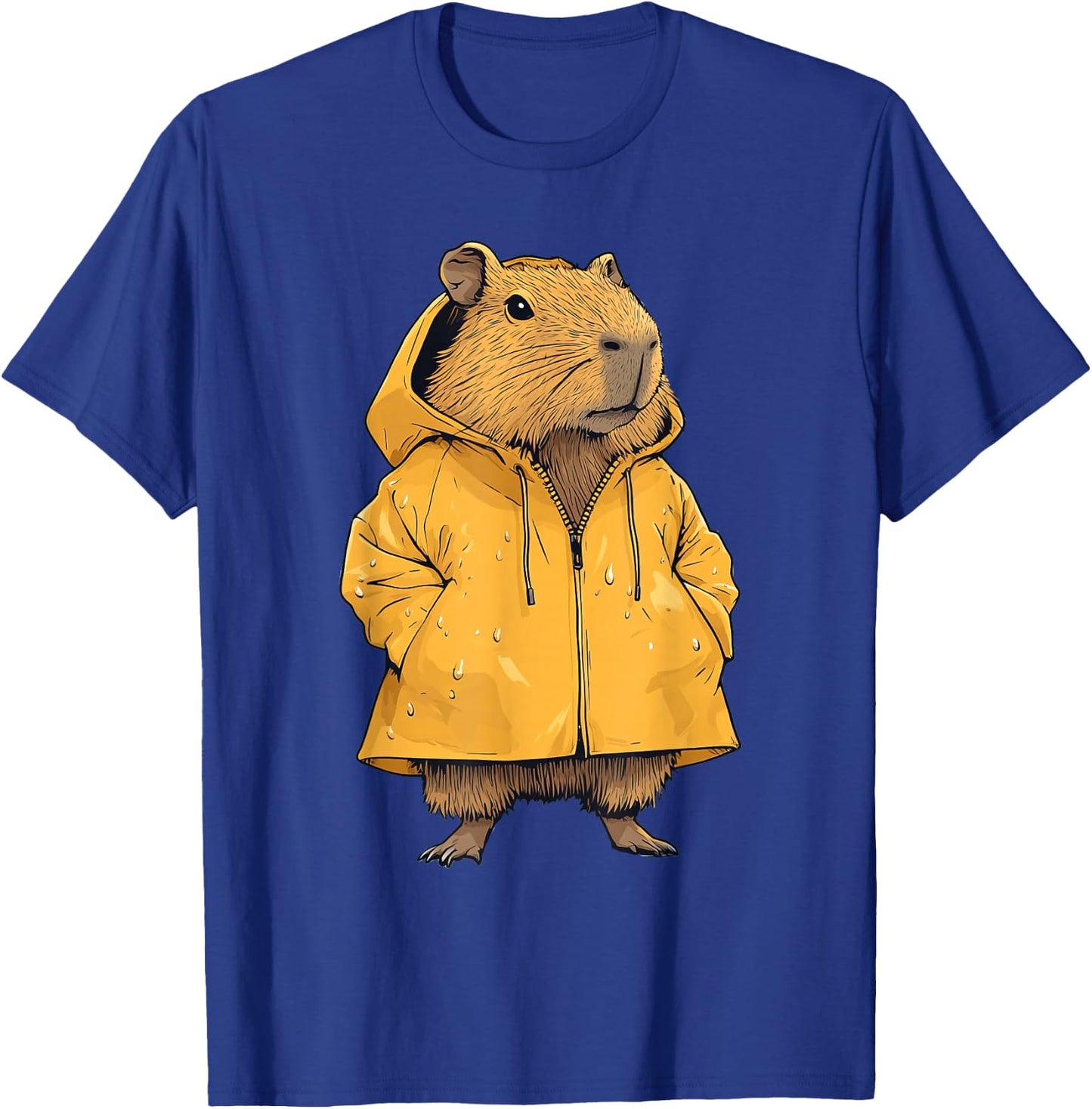 Capybara Wearing A Raincoat T-Shirt - T-Shirt | Royal