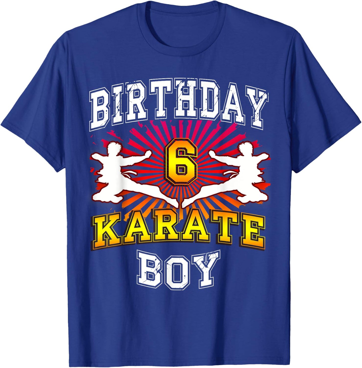 6th Birthday Child - Karate 6 Year Old Child T-Shirt - T-Shirt | Royal