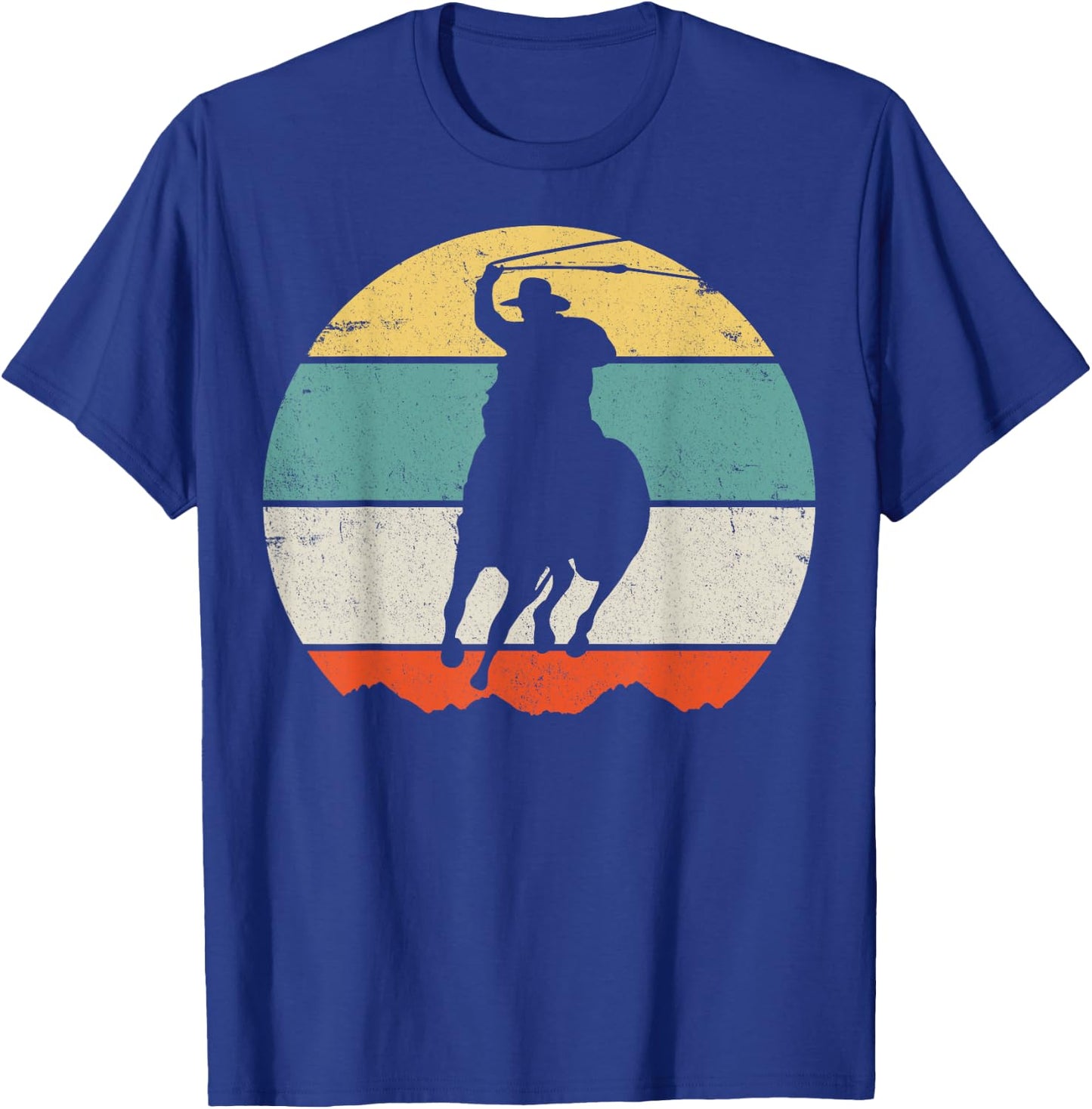 Horse Roping Cowboy T-Shirt - T-Shirt | Royal