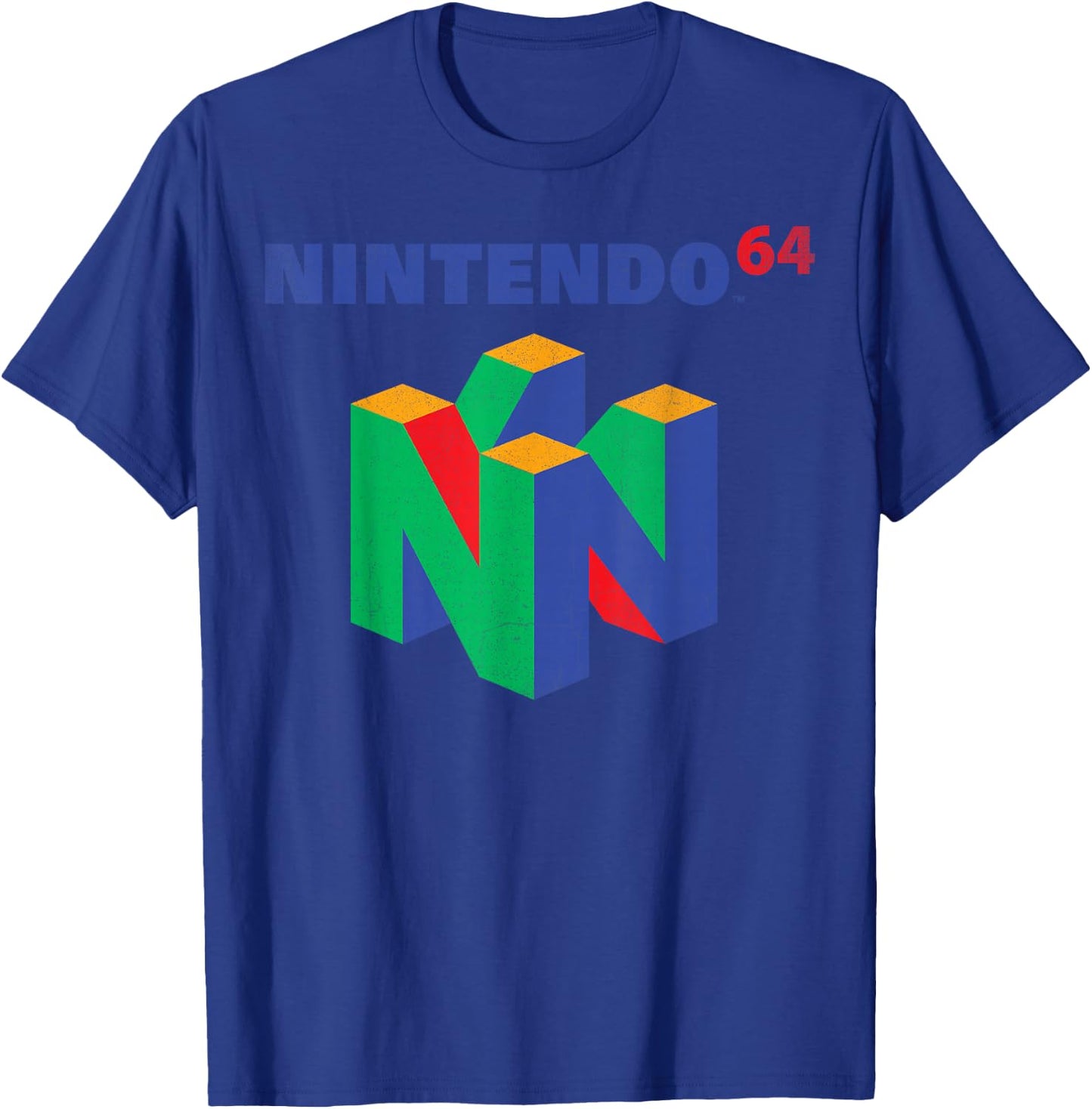 Nintendo 64 Classic Logo Retro Vintage Graphic T-Shirt - T-Shirt | Royal