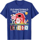 Old MacDonald Had a Farm E-I-E-I-O Boy Toddler Kids Birthday T-Shirt - T-Shirt | Royal