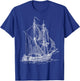 Vintage Pirate Ship Retro Nautical Boat Captain T-Shirt - T-Shirt | Royal