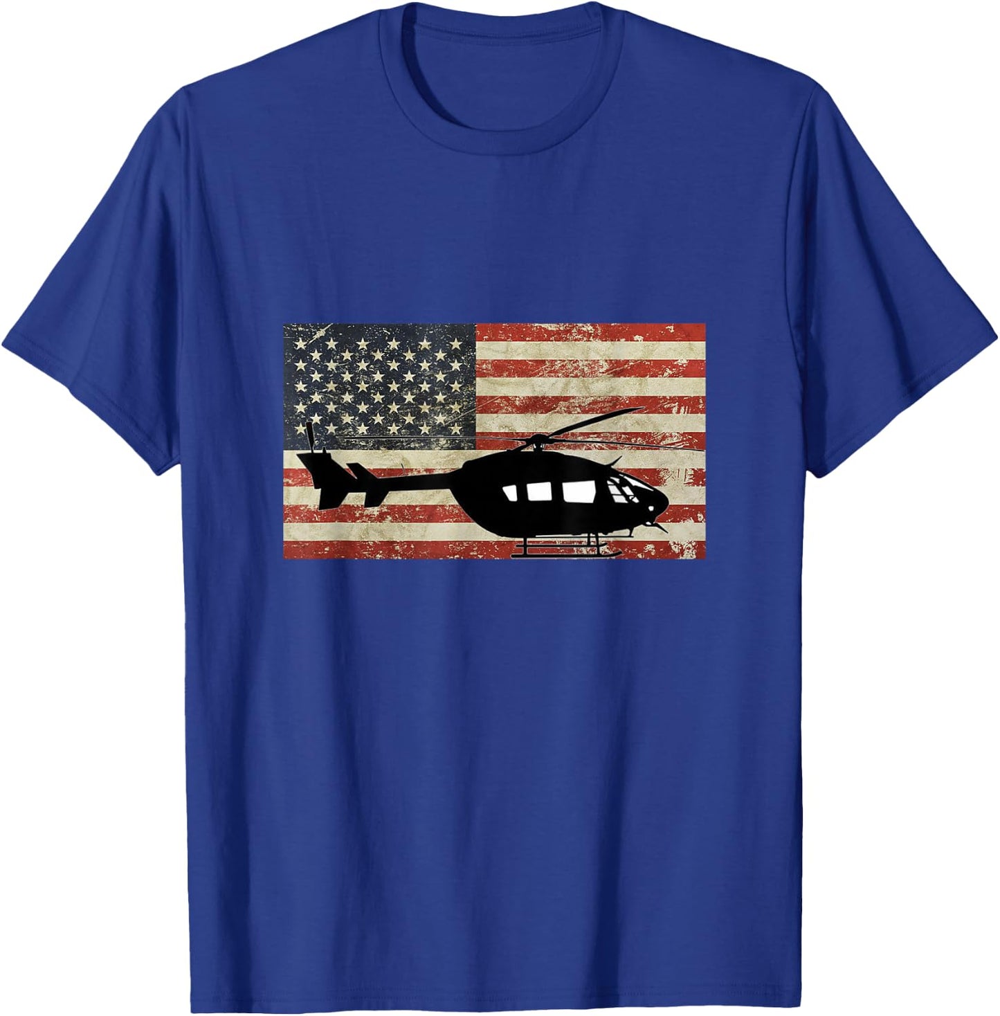 Vintage American USA Flag UH-72 Lakota Helicopter Pilot Army T-Shirt - T-Shirt | Royal