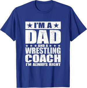Coaches Coaching Father's Day Shirt Gifts For Dad - Men's Black Wrestling - Small - Short Sleeve - - Classic Fit - Lightweight - Lace Embellishment T-Shirt - T-Shirt | Royal
