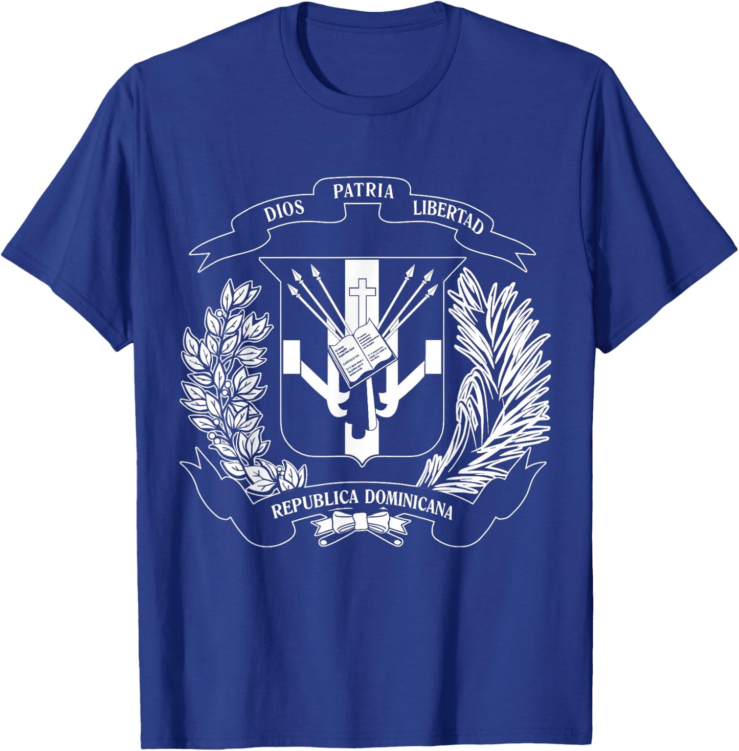 Coat of Arms Bandera Republica Dominicana Dominican Flag T-Shirt - T-Shirt | Royal