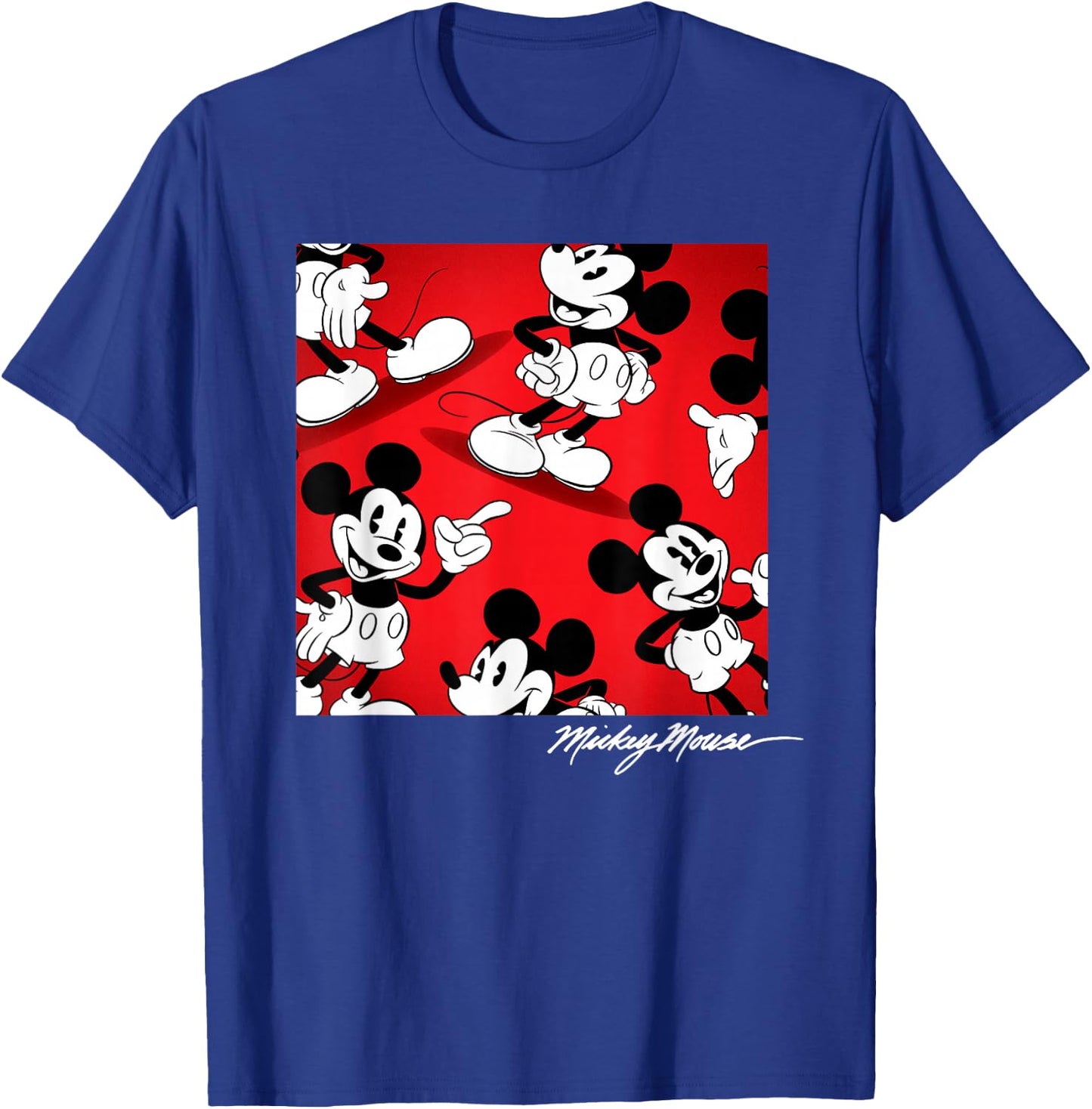 Disney - Mickey Mouse Square Signature T-Shirt - T-Shirt | Royal