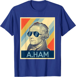 Hamilton wearing sunglasses T-Shirt - T-Shirt | Royal