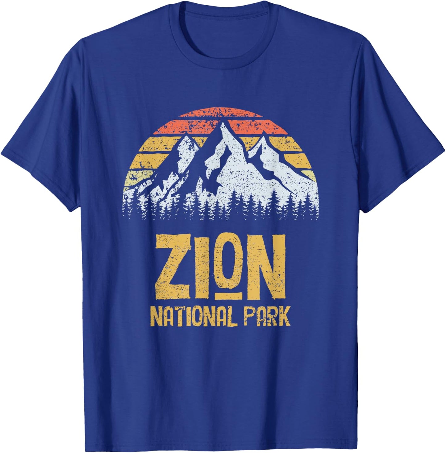 Vintage Retro Zion National Park T Shirt T-Shirt - T-Shirt | Royal