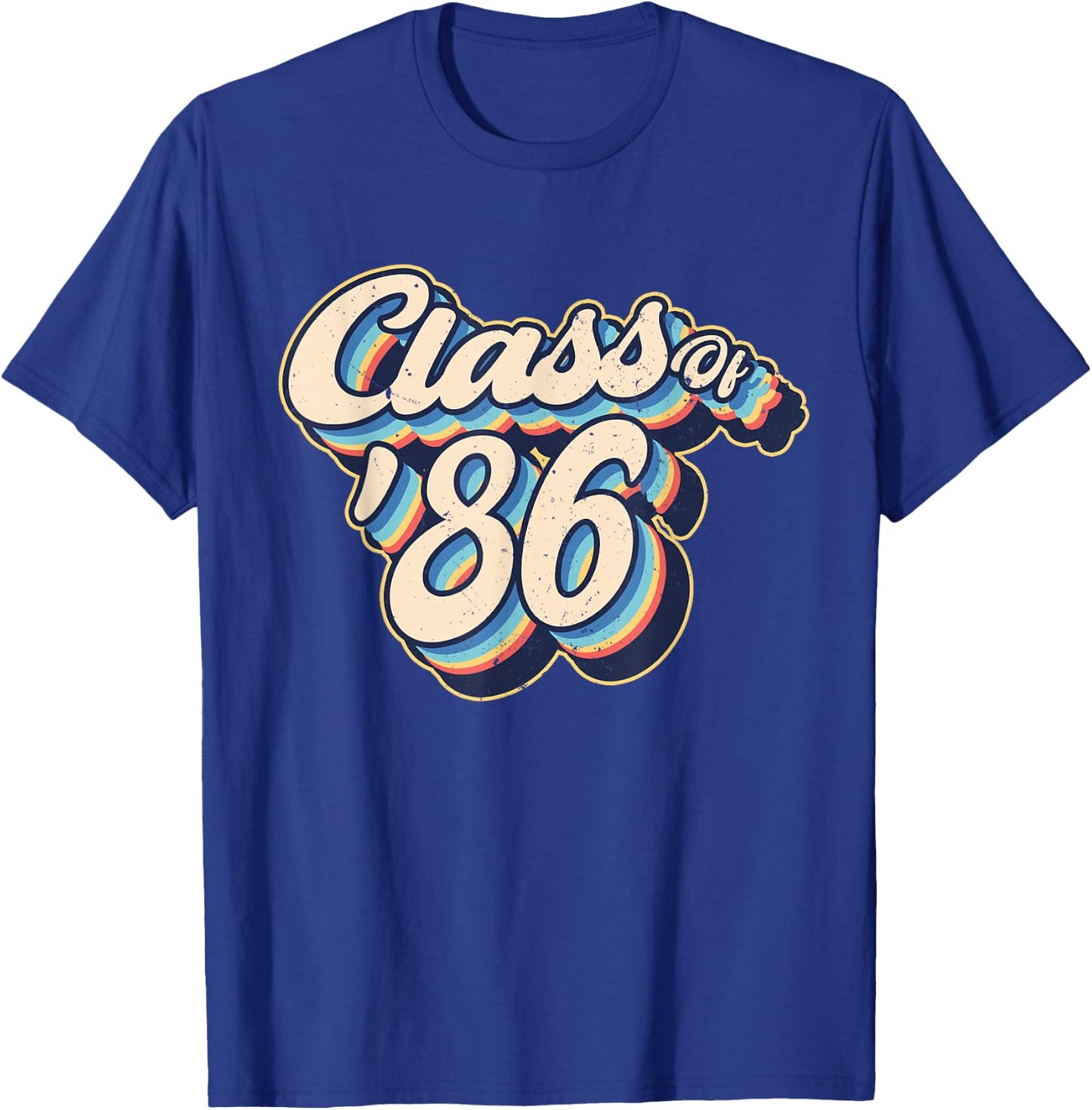 Vintage Class of 1986 Reunion High School Graduation T-Shirt - T-Shirt | Royal