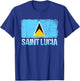 Saint Lucia Flag -Saint Lucian Flag Gift T-Shirt - T-Shirt | Royal
