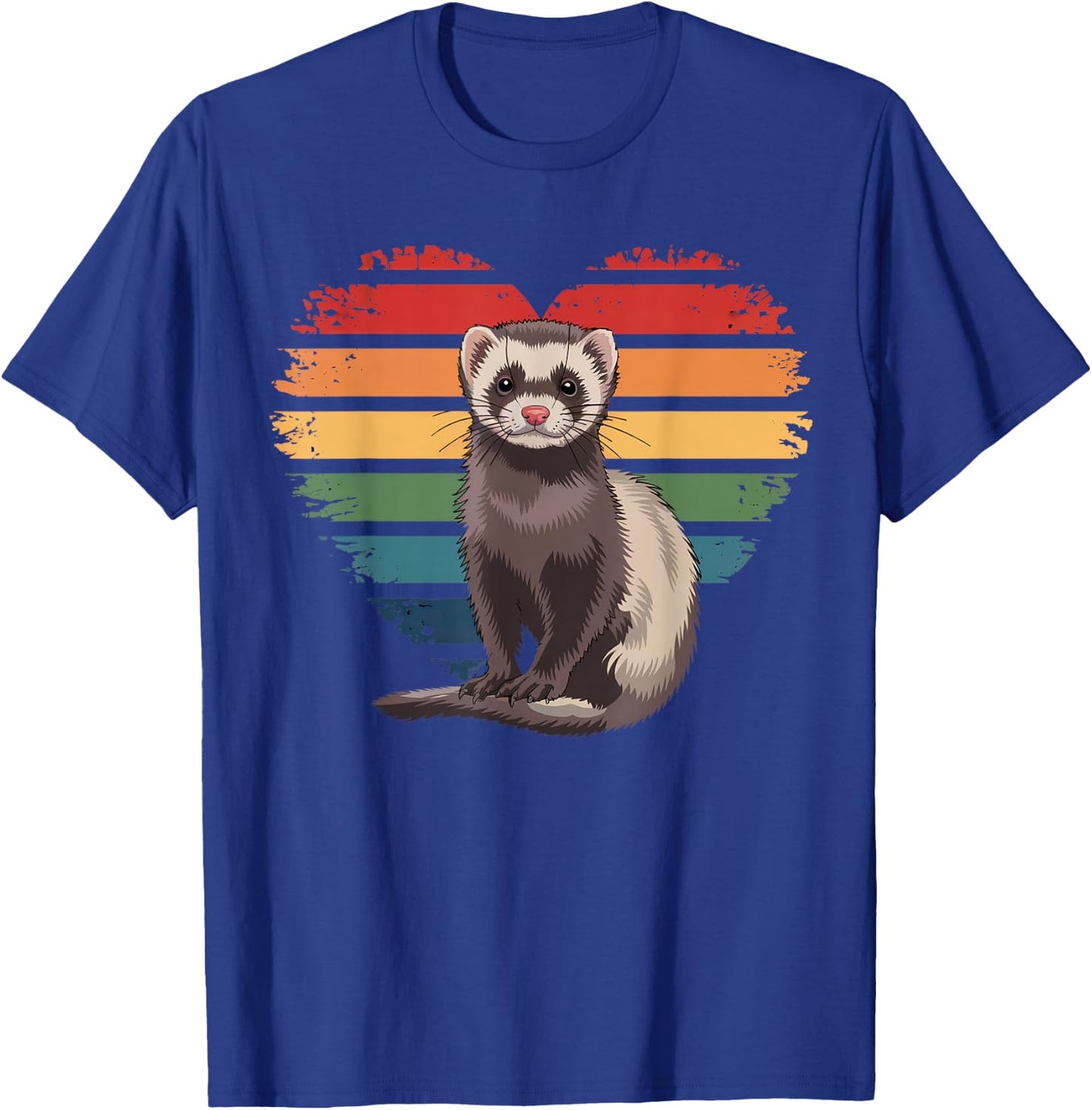 Retro Vintage Ferret Animal Lover Pet Ferret Gifts Men Women T-Shirt - T-Shirt | Royal