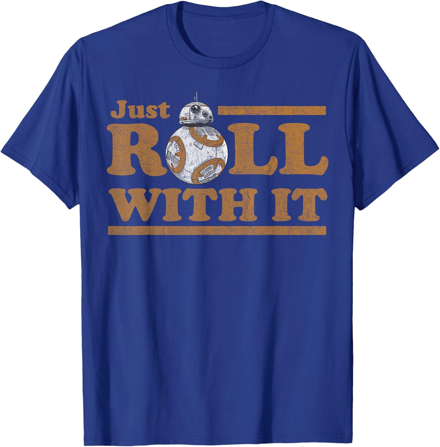 Star Wars Last Jedi Retro Just Roll BB-8 Graphic T-Shirt - T-Shirt | Royal