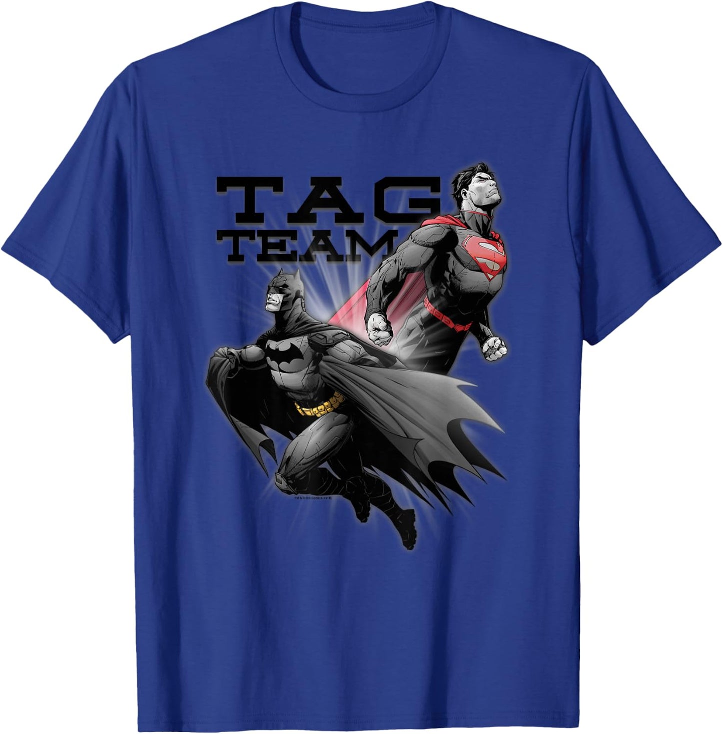 Justice League Batman & Superman Tag Team T Shirt T-Shirt - T-Shirt | Royal