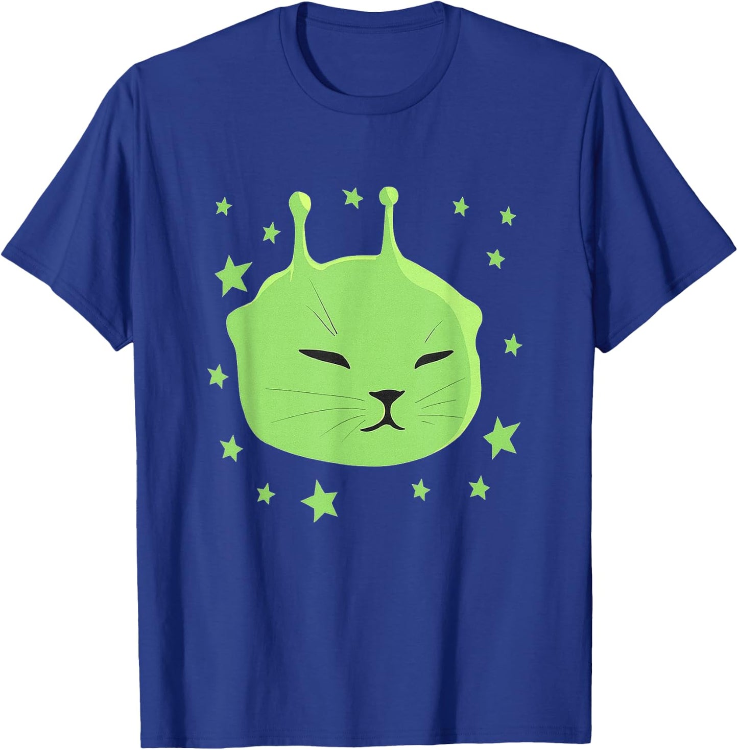 Alien Cat Meme Y2K Spaceship Space Kitty Silly Brainrot T-Shirt - T-Shirt | Royal