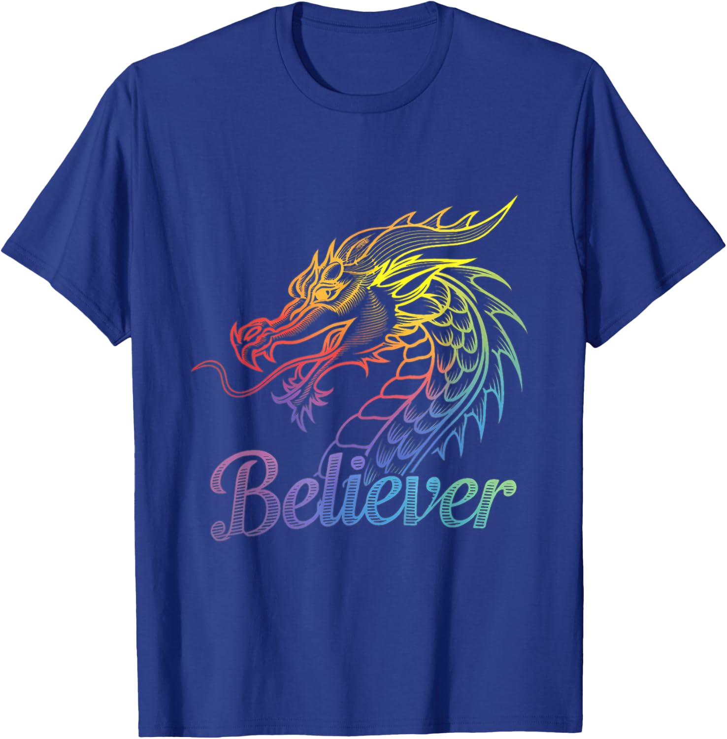 Vintage Dragon Believer - Imagine This Gift Dragon Fans T-Shirt - T-Shirt | Royal