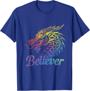 Vintage Dragon Believer - Imagine This Gift Dragon Fans T-Shirt - T-Shirt | Royal