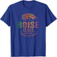 Boise Idaho City of Trees Grunge Art Novelty Souvenir T-Shirt - T-Shirt | Royal