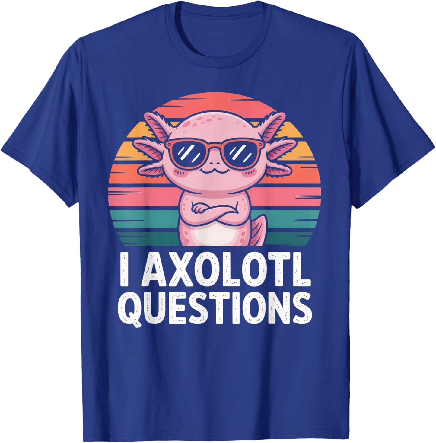 Cute Axolotl Pun Retro Vintage T-Shirt - T-Shirt | Royal