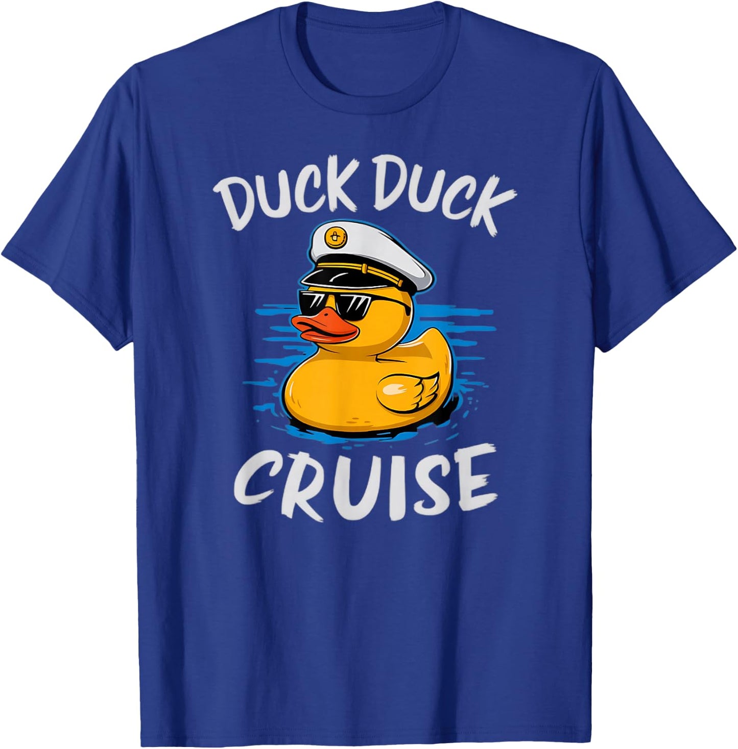 Duck Duck Cruise Rubber Duck Nautical Captain Cruise Ship T-Shirt - T-Shirt | Royal