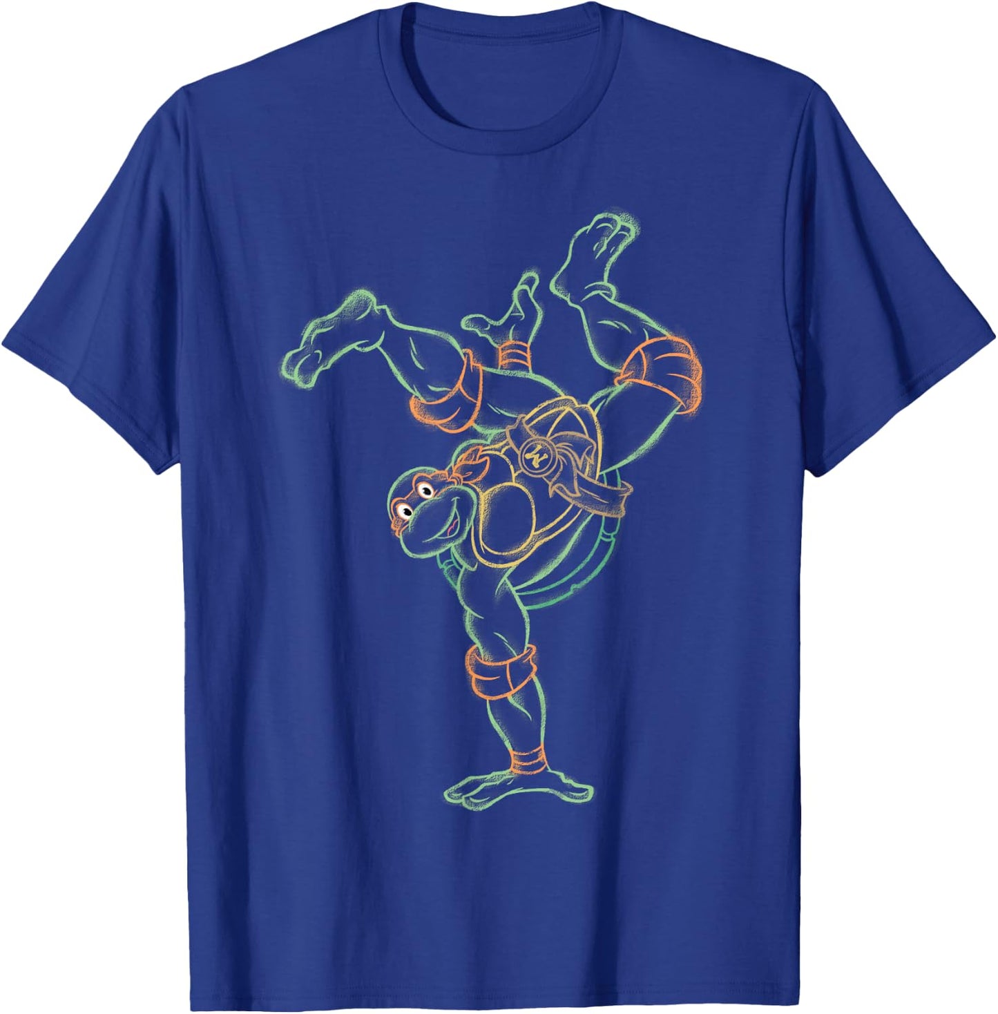 Teenage Mutant Ninja Turtles Michelangelo Hand Stand T-Shirt - T-Shirt | Royal