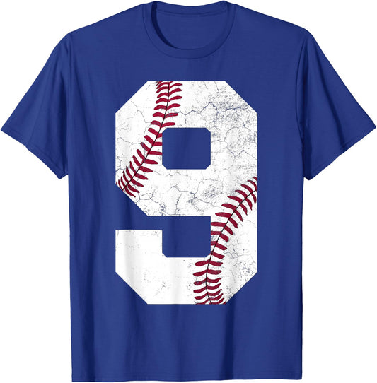 9th Birthday 2016 Baseball Boys Kids Nine 9 Ninth Gift T-Shirt - T-Shirt | Royal