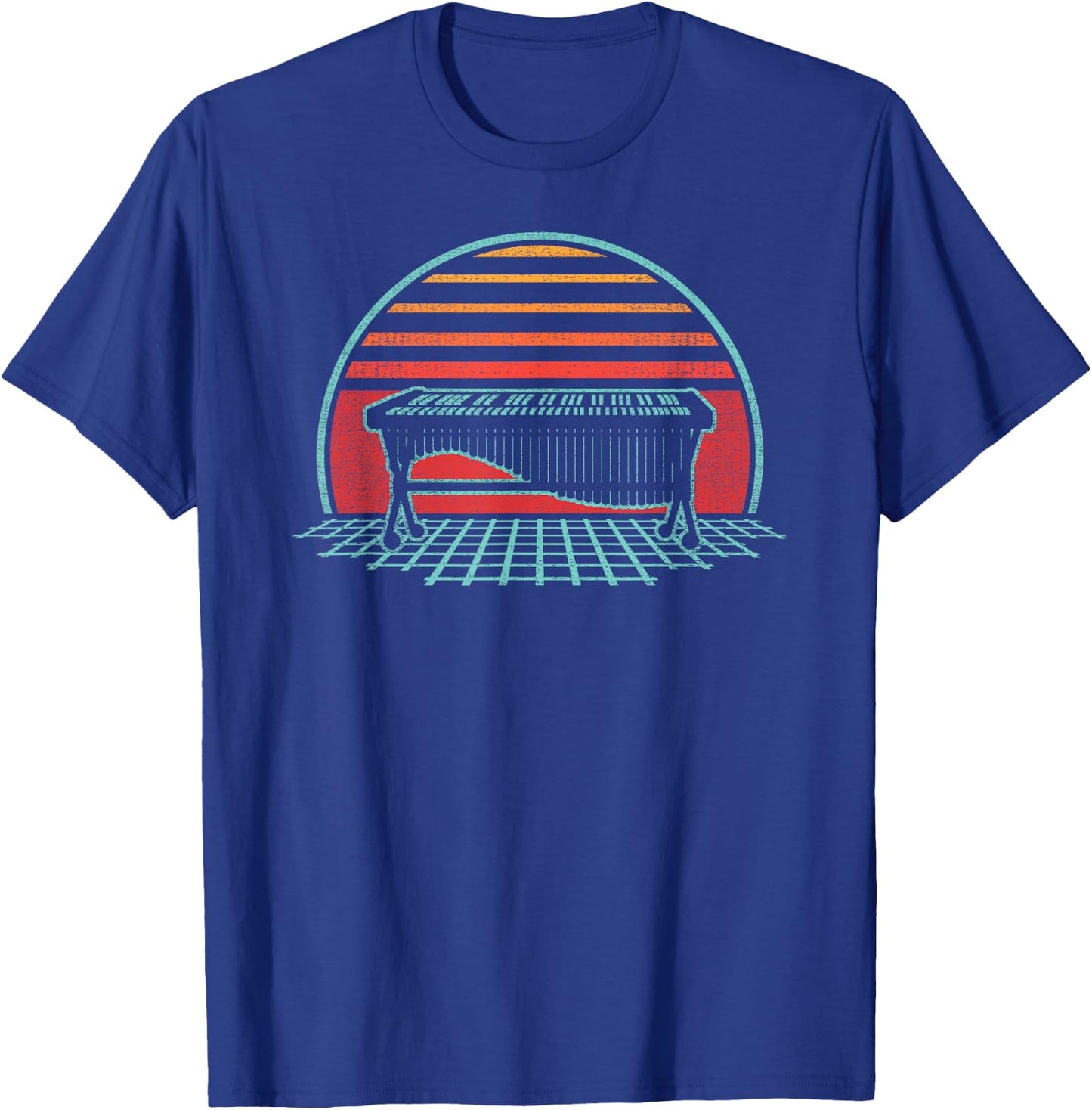 Marimba Retro Vintage 80s Style Player Musician Gift T-Shirt - T-Shirt | Royal