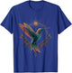 Hummingbird Lover Portrait Artwork Tropical Animal Art T-Shirt - T-Shirt | Royal