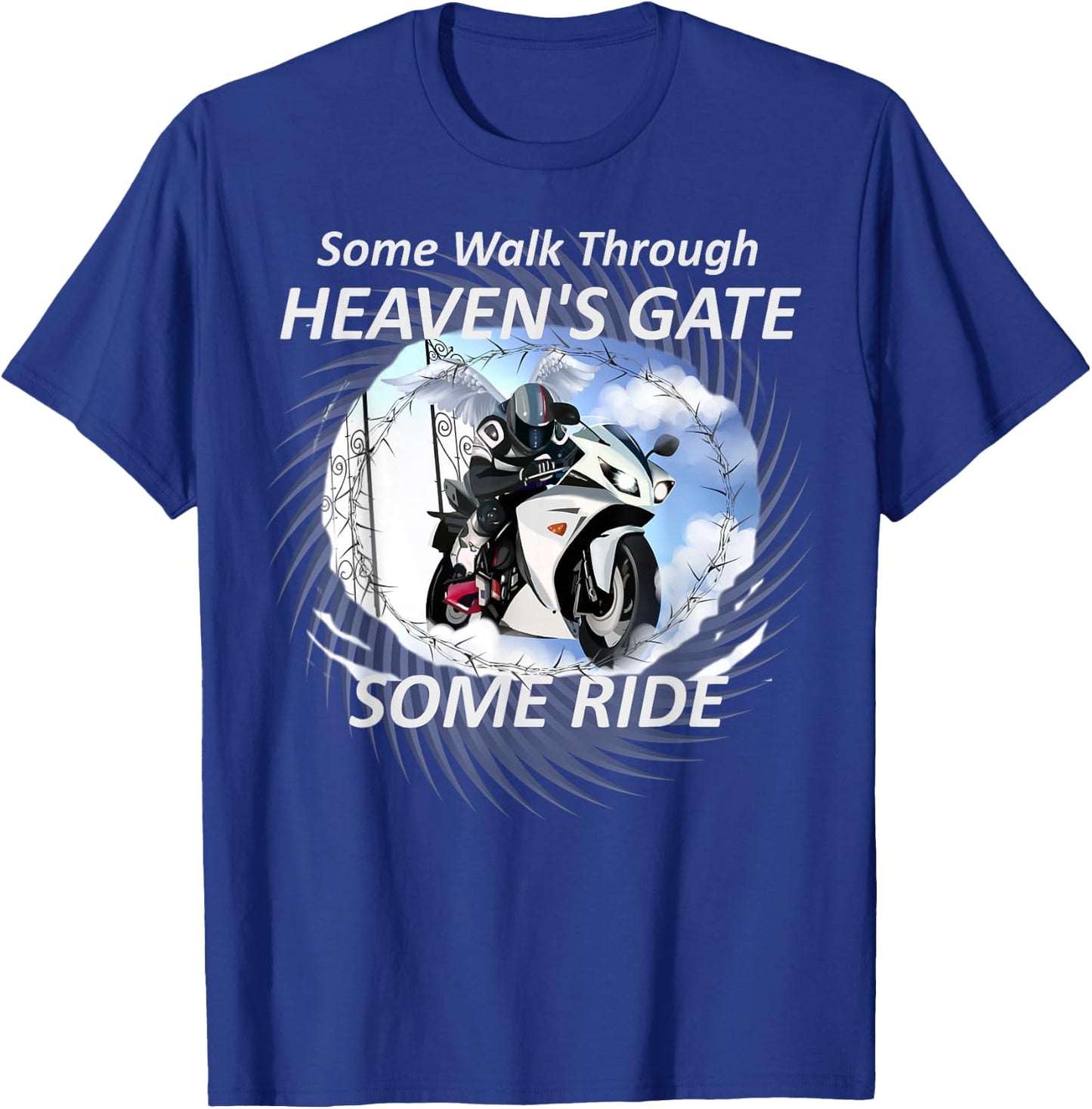 Fallen biker memorial , motorcycle riders and family. T-Shirt - T-Shirt | Royal