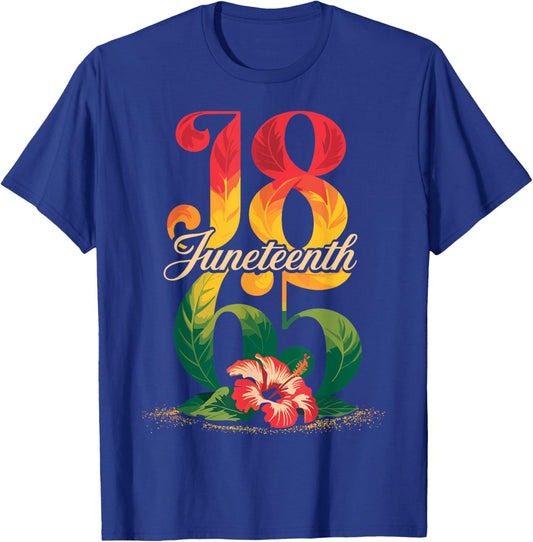 Juneteenth Black Women Flower Graphic Juneteenth 1865 Women T-Shirt - T-Shirt | Royal