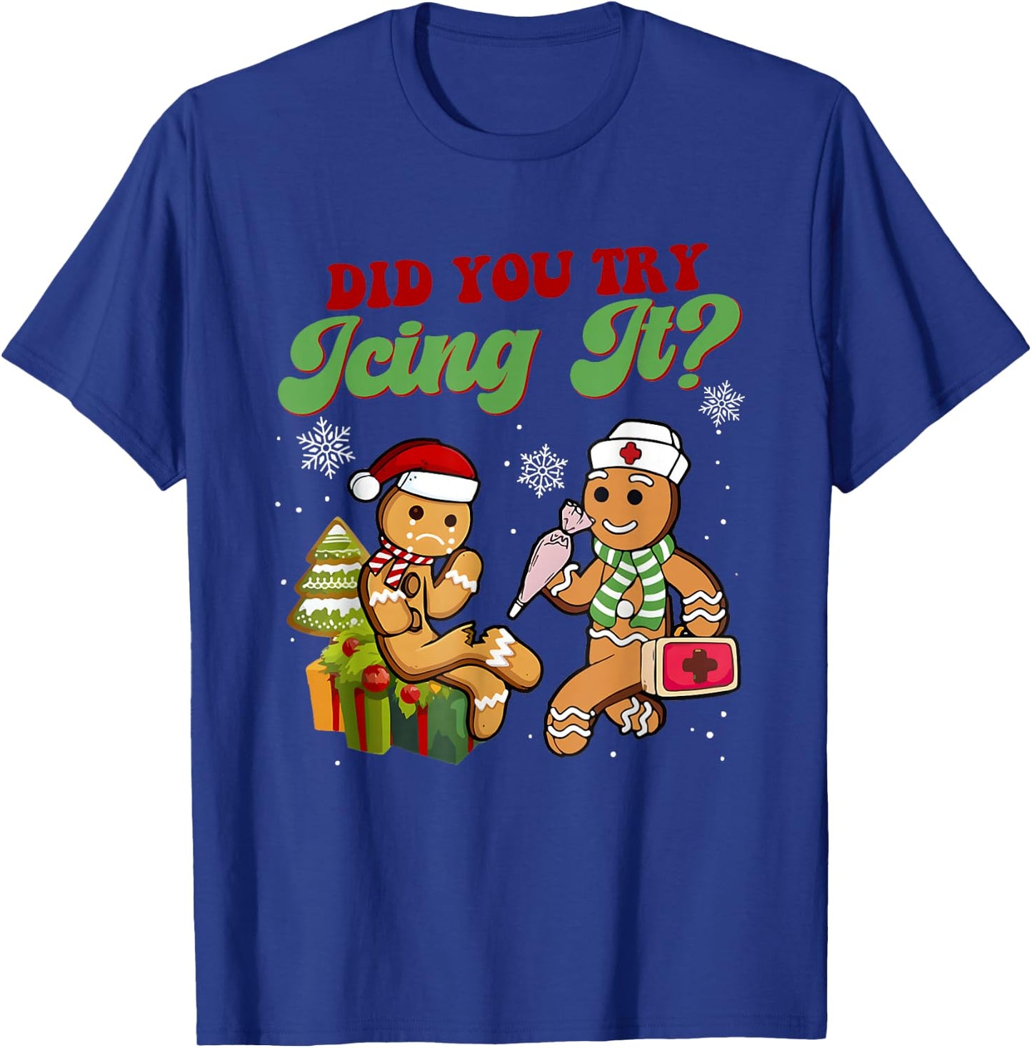 Ginger Cookies Did You Try Jcing It Christmas T-Shirt - T-Shirt | Royal
